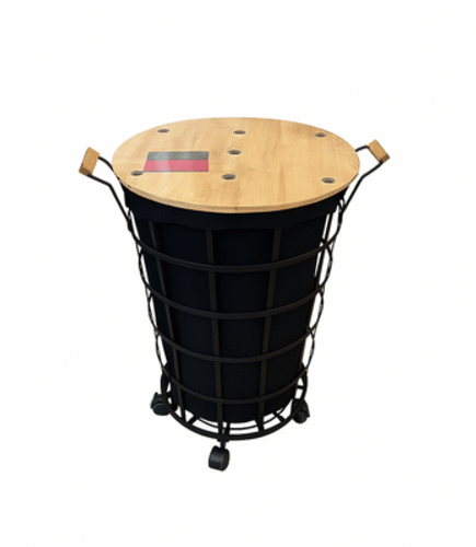 Modern Laundry Basket with Wooden Lid
