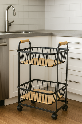 stylish two-tier rolling Trolly stylish two-tier rolling Trolly