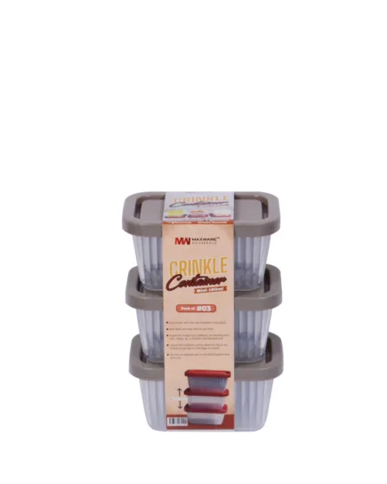 Set of 3 Mini Crinkle Containers (150ml)