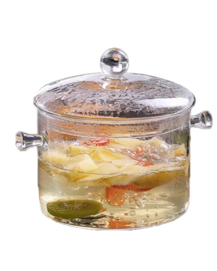 borosilicate glass cooking pot 2000ml