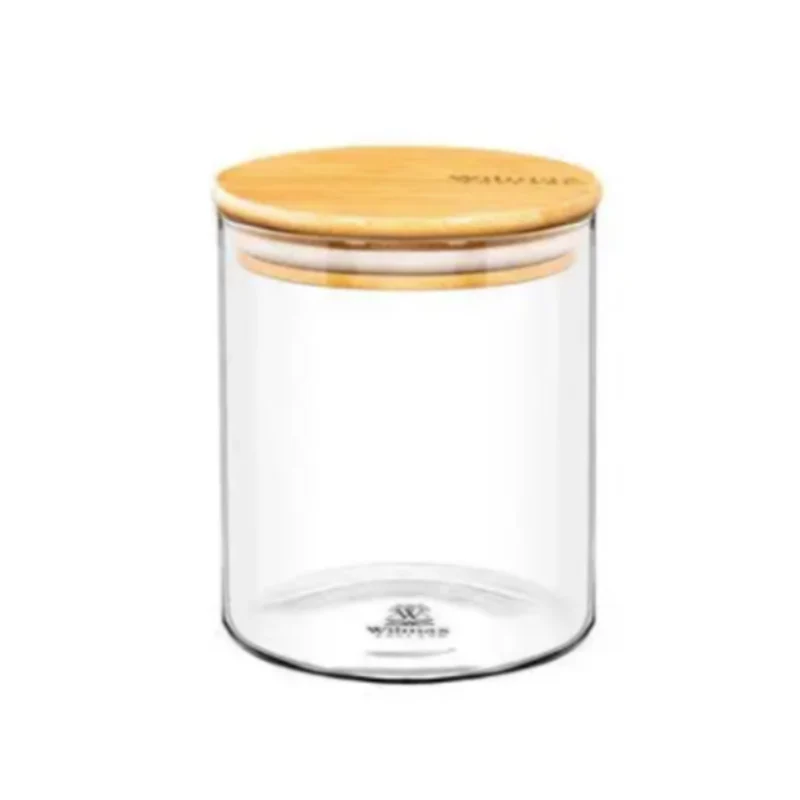 Glass Jar With Bamboo Lid 760ml Glass Jar With Bamboo Lid 760ml