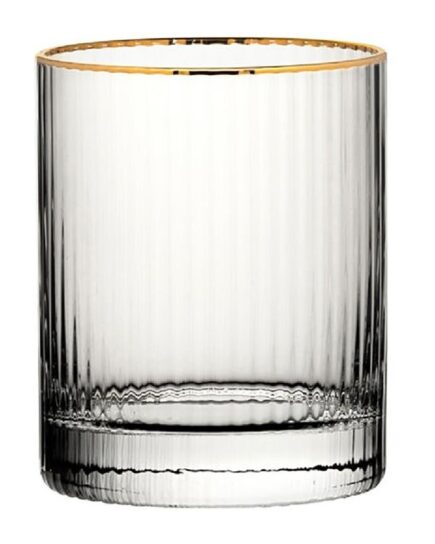 Double Old Fashioned Gold Rim Glasses 250ML (Pack of 6)