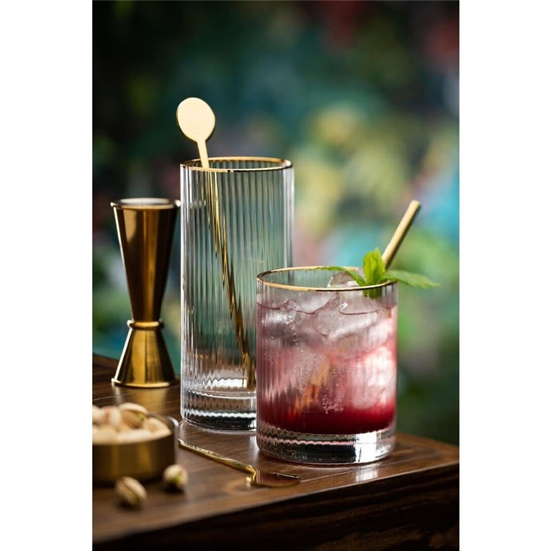 Double Old Fashioned Gold Rim Glasses 250ML (Pack of 6) Double Old Fashioned Gold Rim Glasses 250ML (Pack of 6) - Image 2