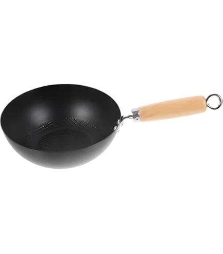Mini Wok Iron With Wood Handle 22cm