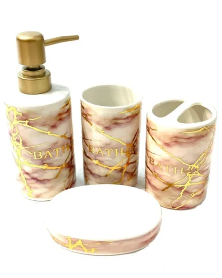 Bathroom Set Marble (Set of 4Pcs)