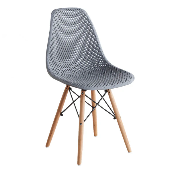 Modern Minimalist Plastic Dining Chair Black