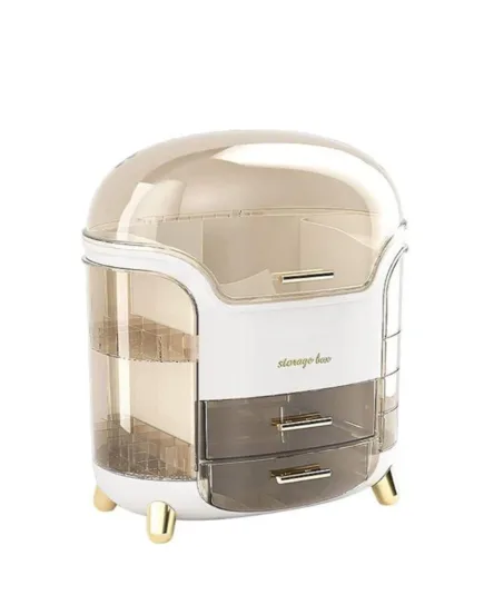Portable Cosmetic Storage Display cases with Drawer and Transparent Lid