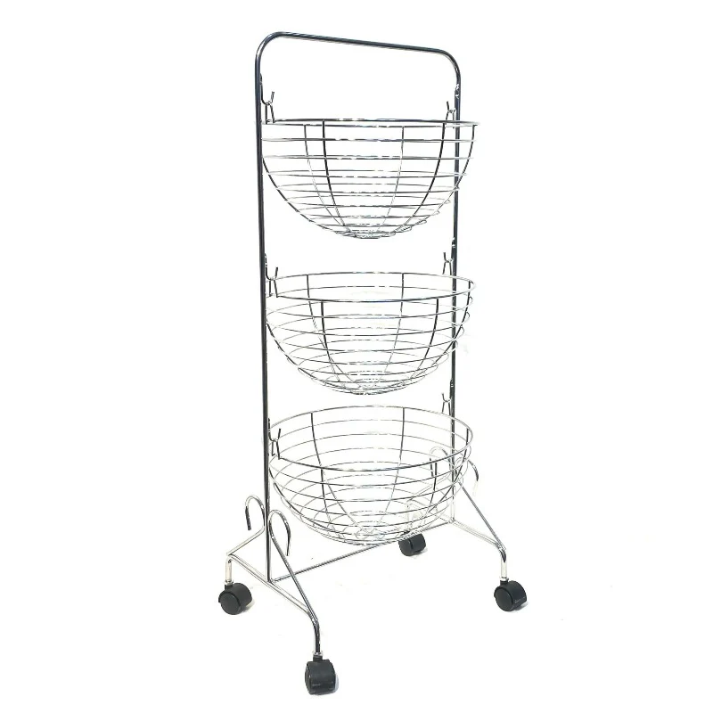 3 Tier Fruit Trolley 3 Tier Fruit Trolley - Image 2
