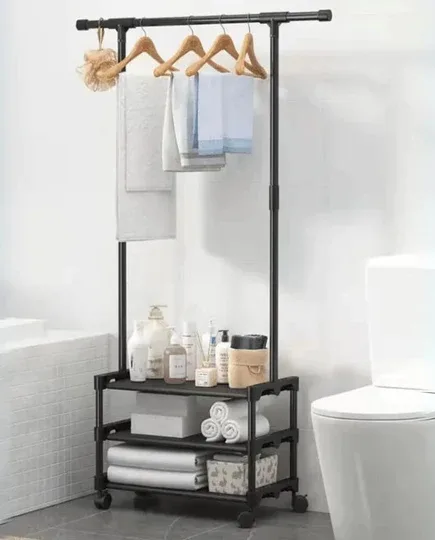 Heavy Duty Garment Rack With Three Shelf