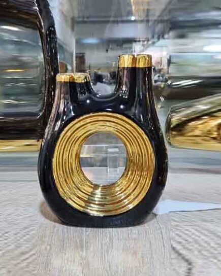 Black & Golden Decore Vase