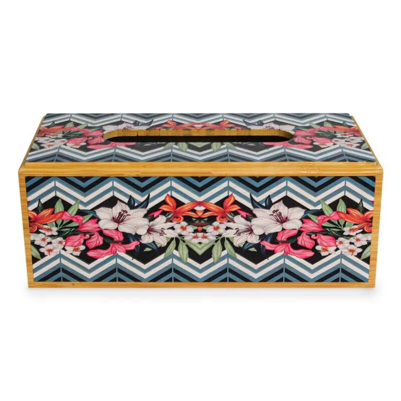 Classic Mosaic Wooden Tissue Box
