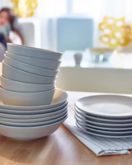 Porcelain Dinner Set Grey 18 Pcs