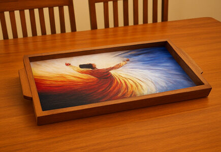 Wooden Rectangular Tray Small Serving