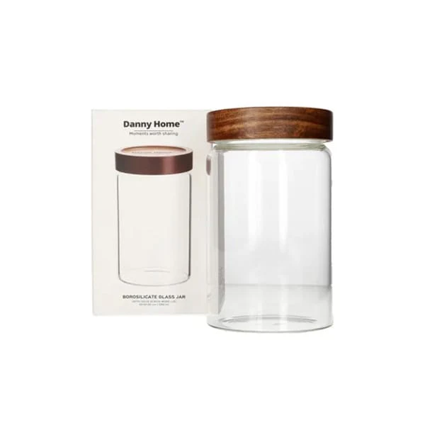 Glass Storage Jar With Lid 1300ml