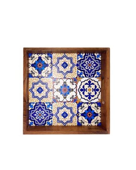Wooden Square Royal Tray Medium Serving