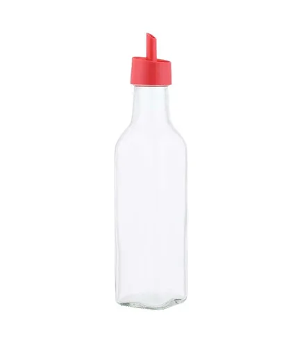 Pasabahce Elegant Zest Oil-Vinegar Red Plastic Lid