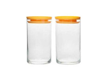 Pasabahce Western Breakfast Club Yellow Cvr Jar 2Pc