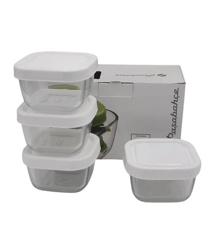 Pasabahce Fashionable Snow Box Bowl 4Pc