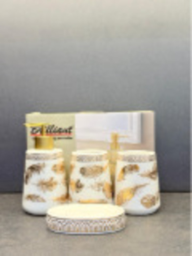 4Pcs Bath Set W-Blue Flower 12c