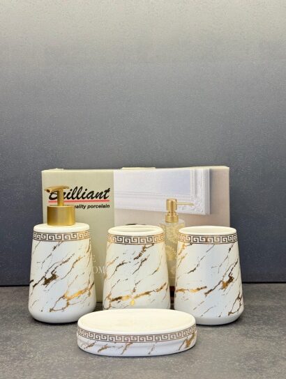 4Pcs Bath Set W-Marble 12c