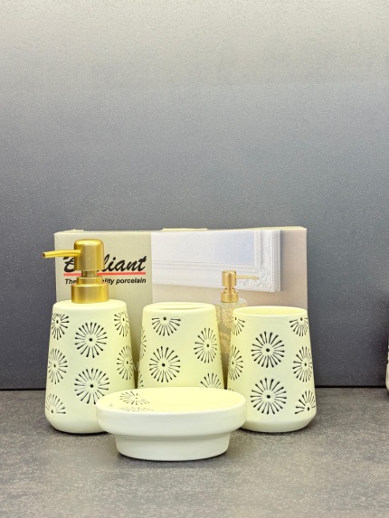 4Pcs Bathroom Set D-Green 12c