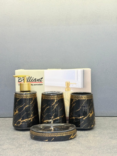 4Pcs Bath Set W-Marble 12c