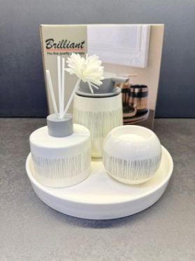 4Pcs Bathroom Set Tray W-Leaf 12c