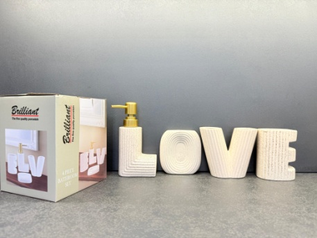 4Pcs Bathroom Set Tray W-Line 12c