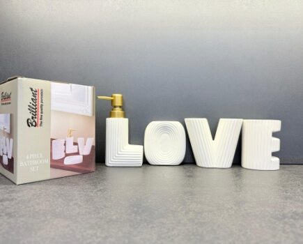 4Pcs Bathroom Set W-Love 12c