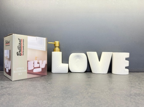 4Pcs Bathroom Set B-Love 12c