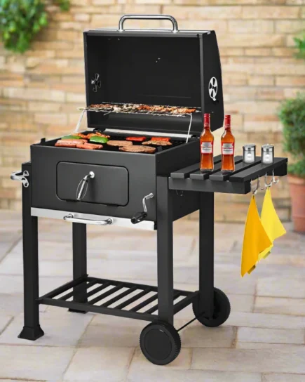 Premium Charcoal Barbecue Grill With Wheels