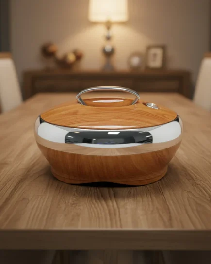 5Ltr Light Wood+Silver Hotpot 6c