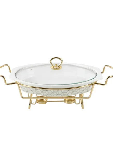 11″ CASSEROLE WITH STAND 4c