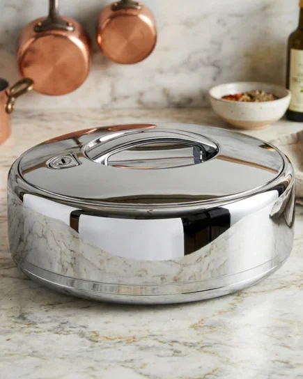 4Ltr Round Silver Hot Pot 6c