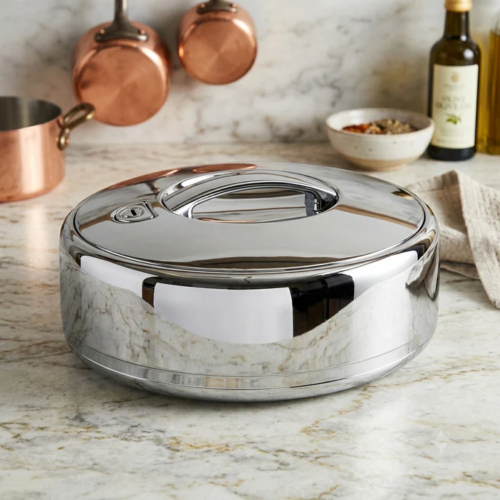 4Ltr Round Silver Hot Pot 6c 4Ltr Round Silver Hot Pot 6c - Image 2