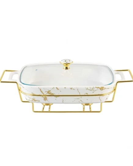 12″ CASSEROLE WITH STAND 4c