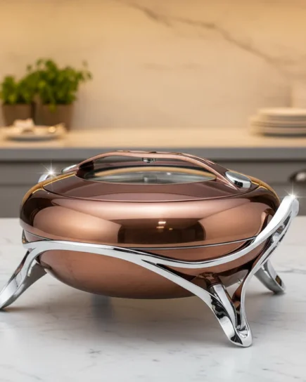 5Ltr Chocolate+Silver Hot Pot 4c