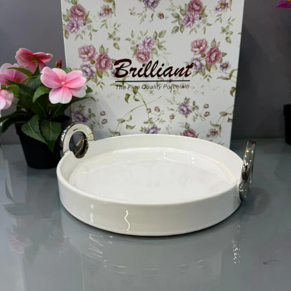 10.75″Plate With Handle (G) 8c