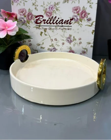 10.75″Plate With Handle (G) 8c