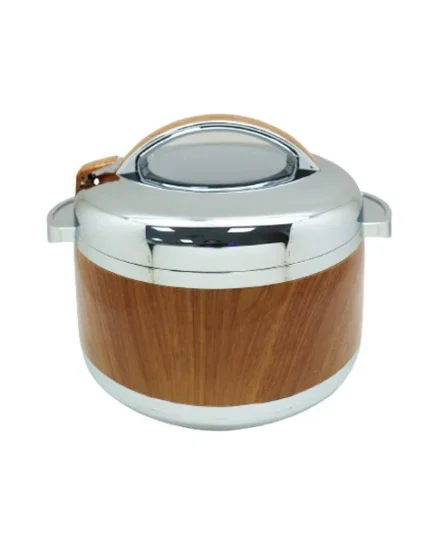 4Ltr Light Wood+Silver HotPot 4c