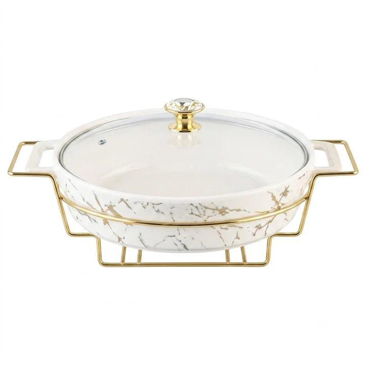 11″ CASSEROLE WITH STAND 4c 11" CASSEROLE WITH STAND 4c