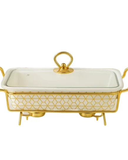 11″ CASSEROLE WITH STAND 4c