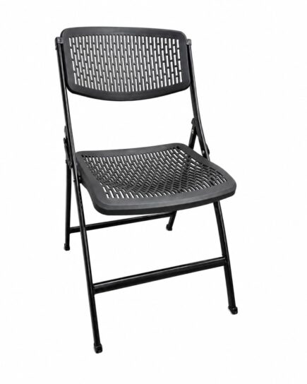 Garden Outdoor Portable Plastic Black Mesh Folding Chair