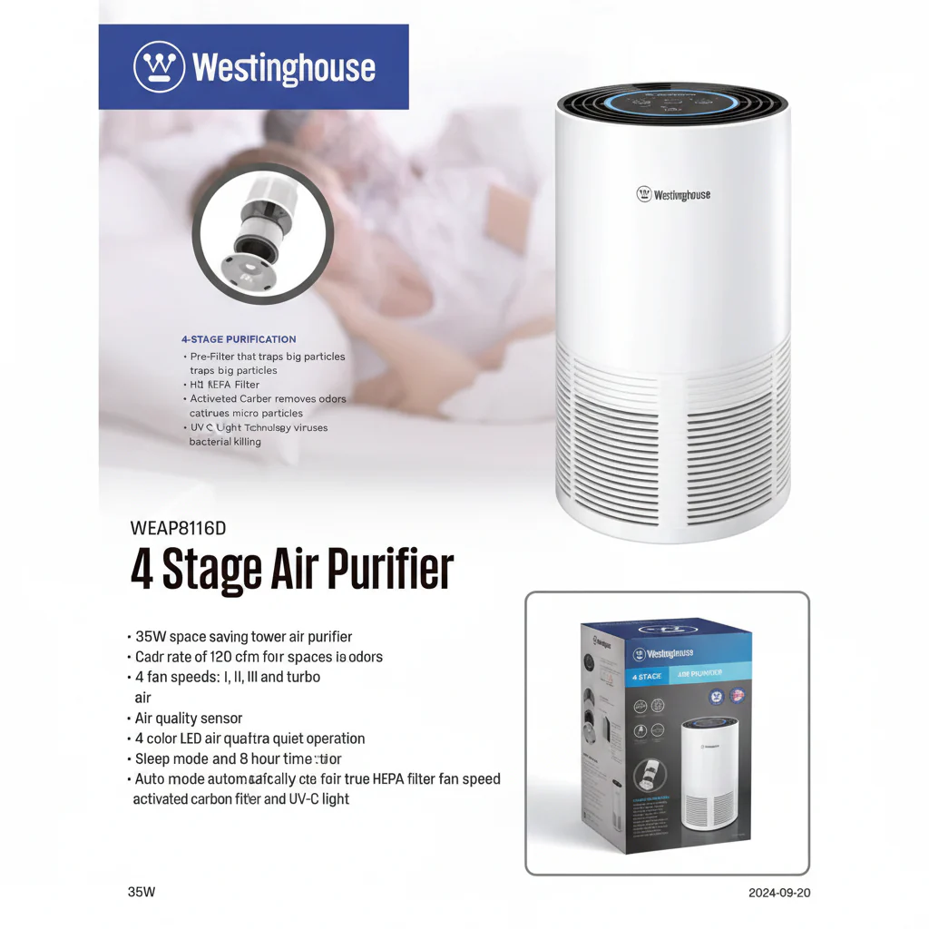 Westinghouse 4 Stage Air Purifier Westinghouse 4 Stage Air Purifier - Image 3