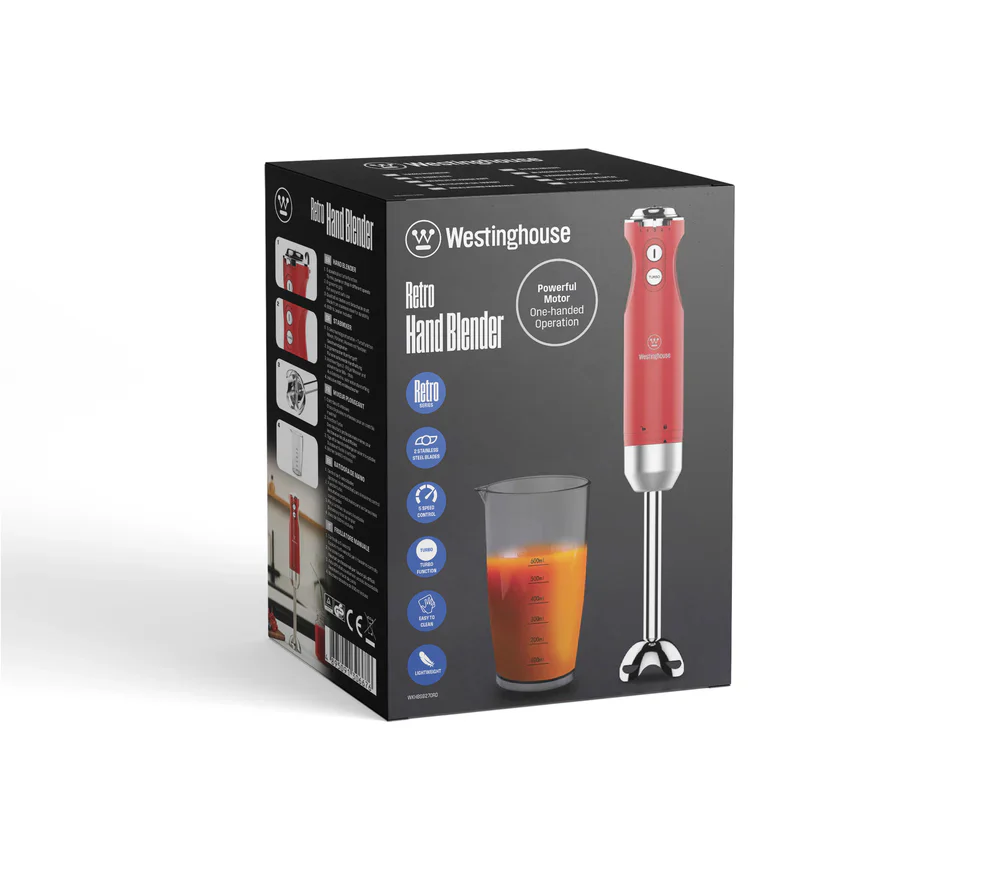 Westinghouse Retro Hand Blender Red With Beaker Westinghouse Retro Hand Blender Red With Beaker - Image 5