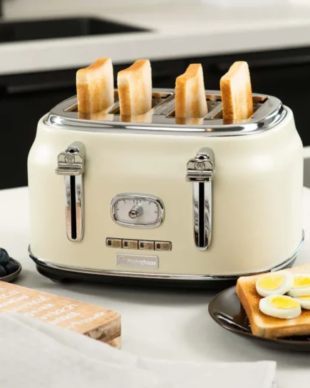 Westinghouse Retro 4 Slice Toaster White