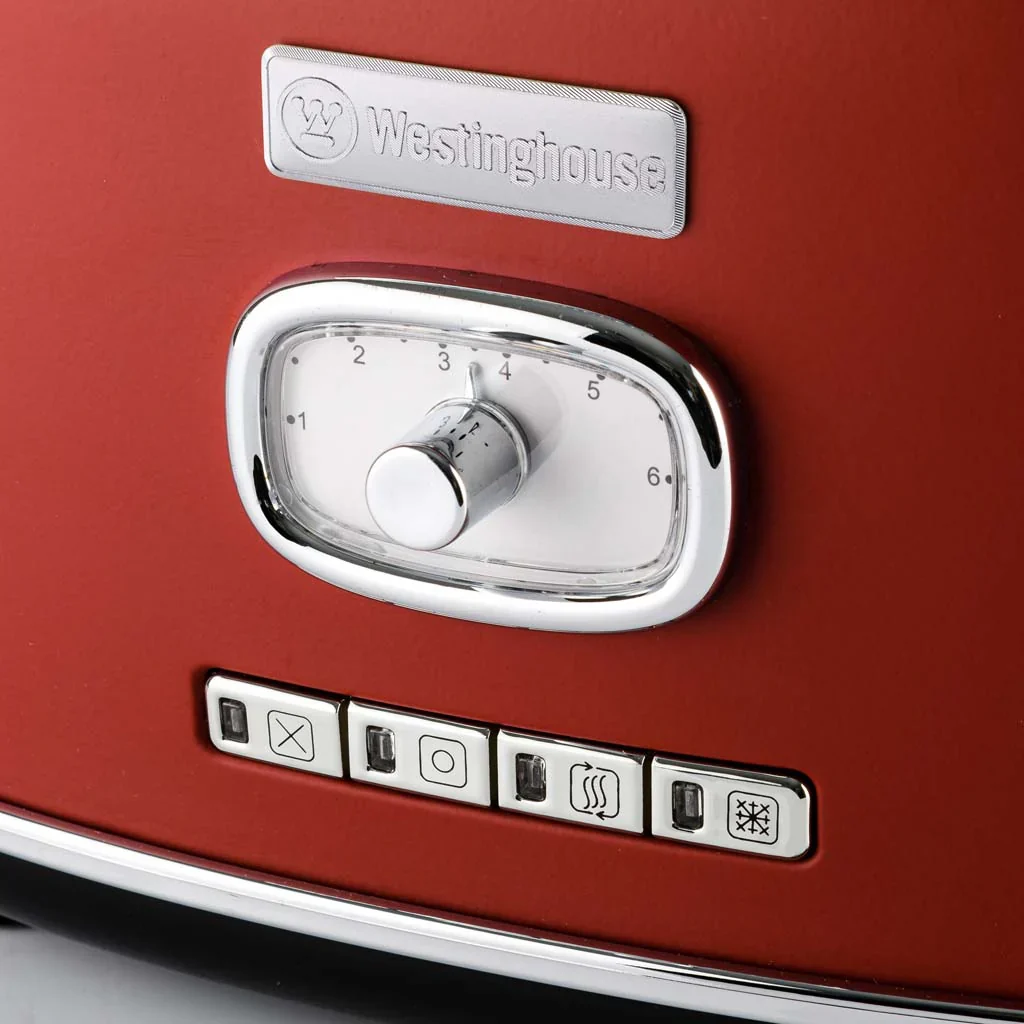 Westinghouse Retro 2 Slice Toaster Red Westinghouse Retro 2 Slice Toaster Red - Image 4