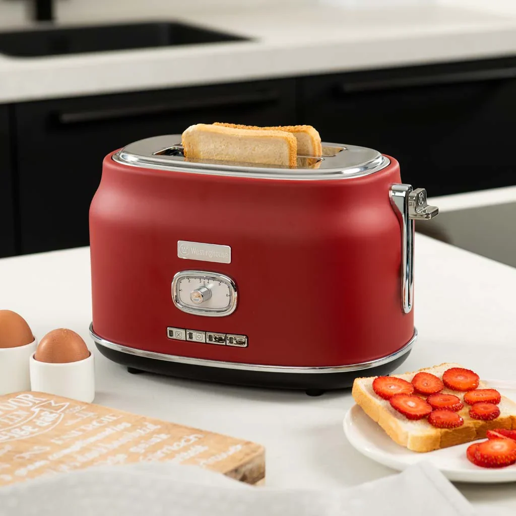 Westinghouse Retro 2 Slice Toaster Red Westinghouse Retro 2 Slice Toaster Red - Image 2