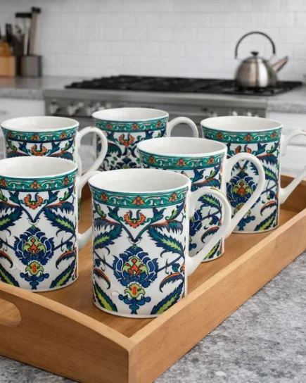 HERITAGE CLASSIC FLORAL DESIGN MUG 6PC SET