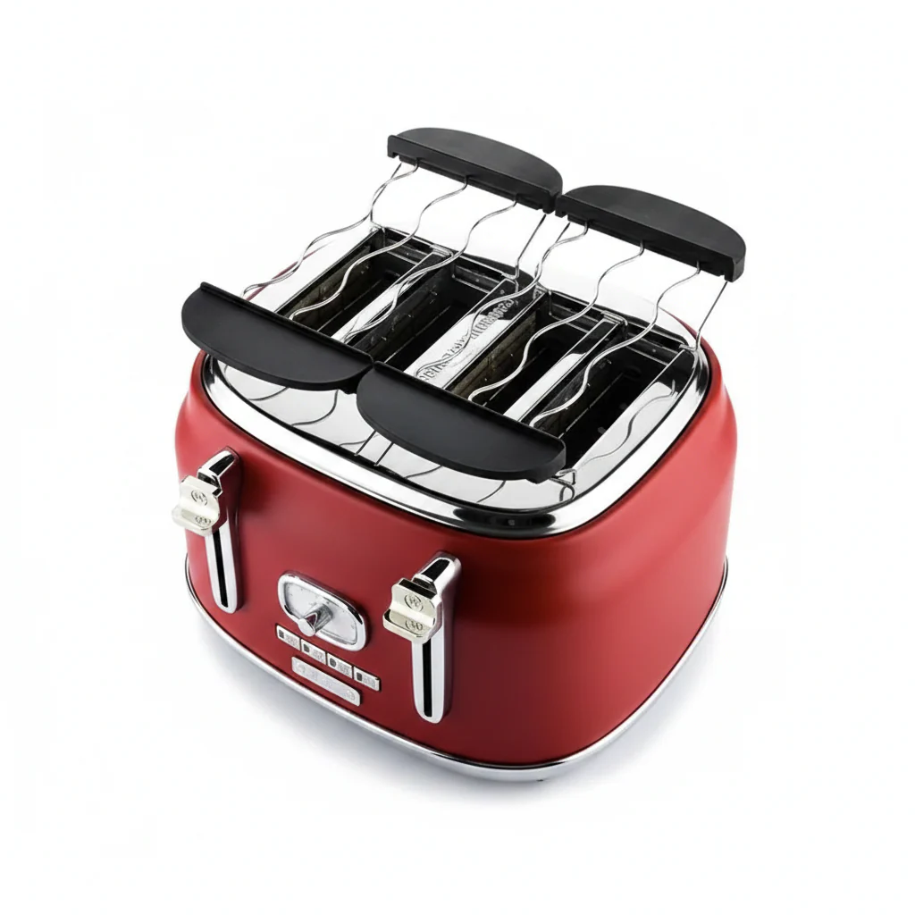 Westinghouse Retro 4 Slice Toaster Red Westinghouse Retro 4 Slice Toaster Red - Image 4